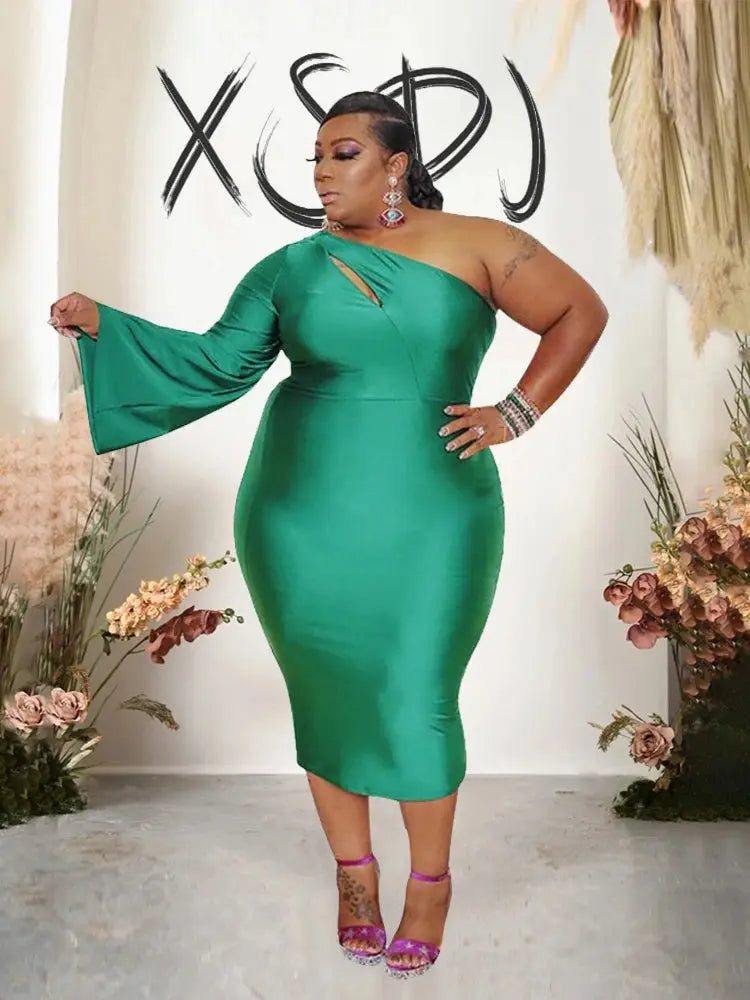 Plus Size Long Sleeve Dress Bodycon Dress eprolo