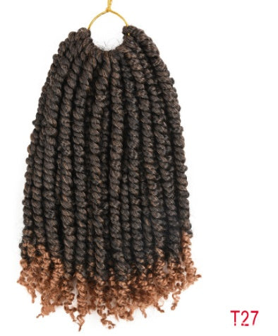 TOMO Pre-twisted Passion Twist Crochet African Dirty Braids Crochet Hair Angelassensation