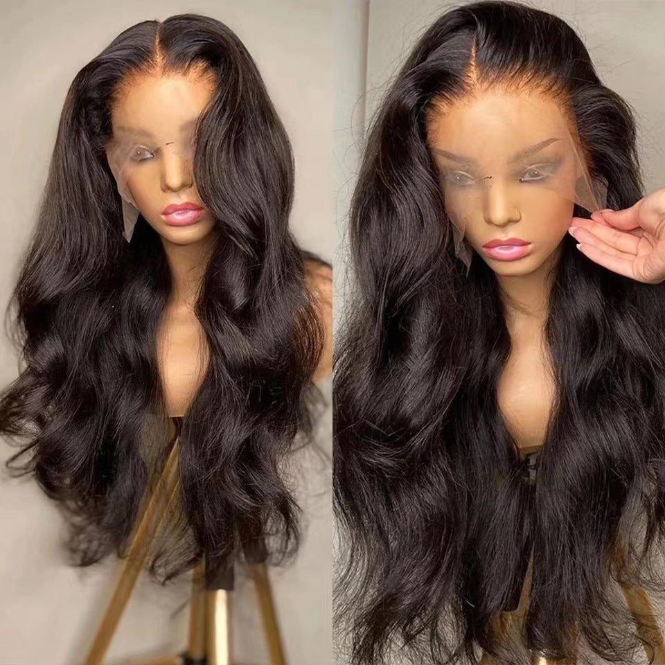 Front Lace Long Fiber Wig Light Gold Big Wave Angelassensation