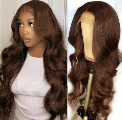 Front Lace Long Fiber Wig Light Gold Big Wave Angelassensation