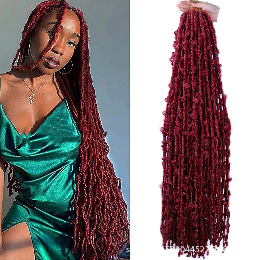 African Butterfly Curve Chemical Fiber Crochet Dirty Braid Wig Angelassensation