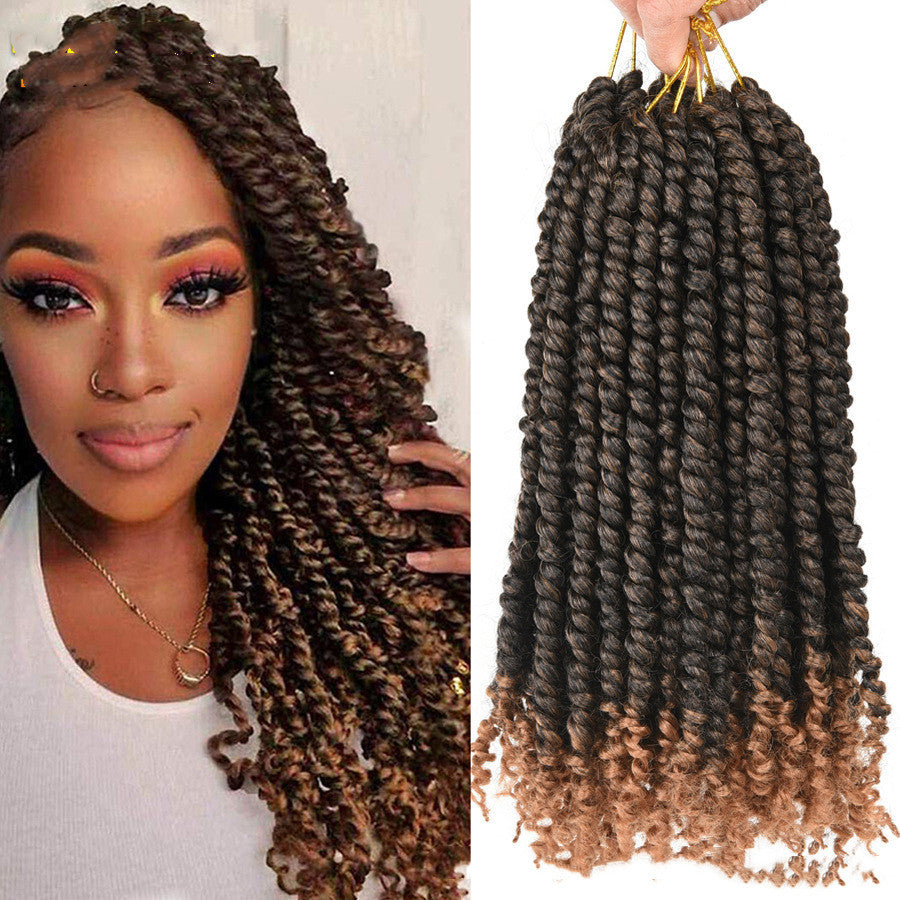 TOMO Pre-twisted Passion Twist Crochet African Dirty Braids Crochet Hair Angelassensation