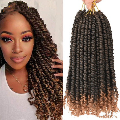 TOMO Pre-twisted Passion Twist Crochet African Dirty Braids Crochet Hair Angelassensation